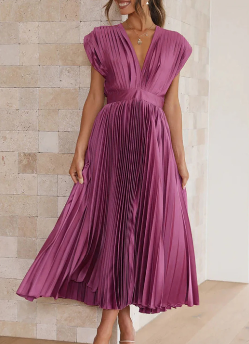 Isabella - Robe Midi Plissée