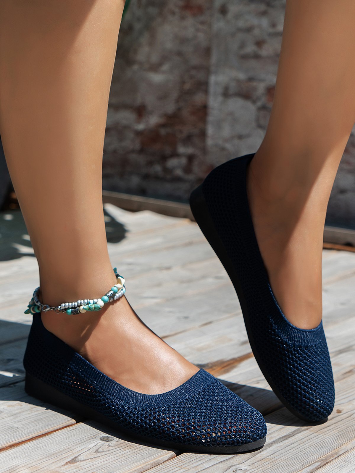 Sophia - Ballerines en Tissu Mesh Légères et Respirantes avec Semelle à Soutien Supplémentaire pour l'Été