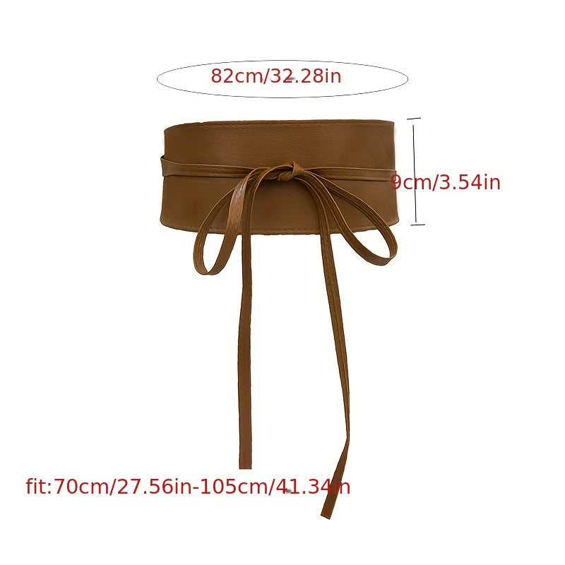 Juliette - Ceinture Large en Cuir Vegan, Modèle Tendance, Adaptable à Toutes les Tailles