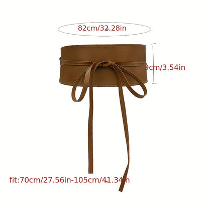 Juliette - Ceinture Large en Cuir Vegan, Modèle Tendance, Adaptable à Toutes les Tailles