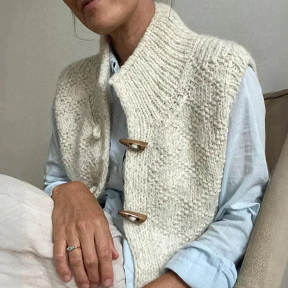Barbara - Élégant gilet en laine avec boutons