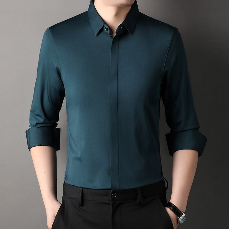 Théo - Chemise Mirabella Infroissable et Stretch Pour le Printemps et l’été, Élégante Pour Homme