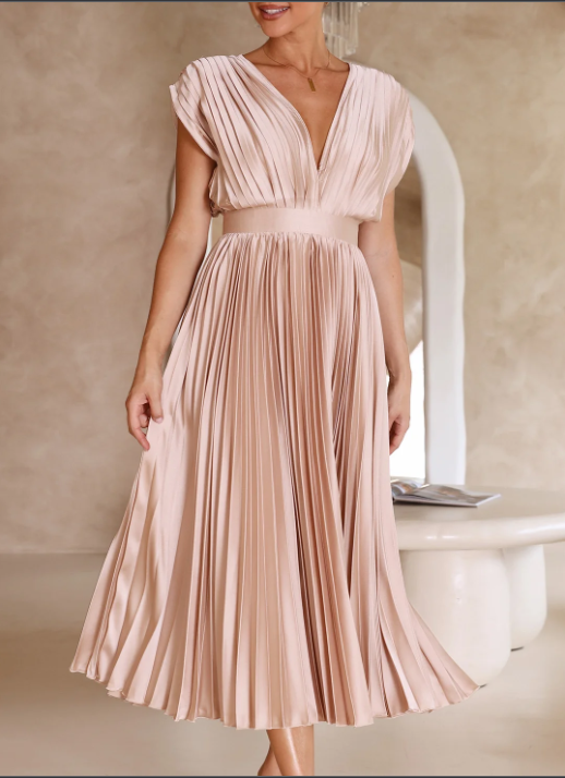 Isabella - Robe Midi Plissée