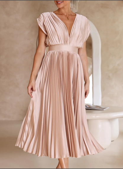 Isabella - Robe Midi Plissée