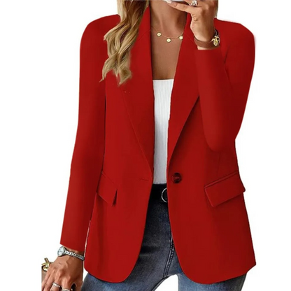 Livia - Blazer Féminin Décontracté à Manches Longues et à Boucles