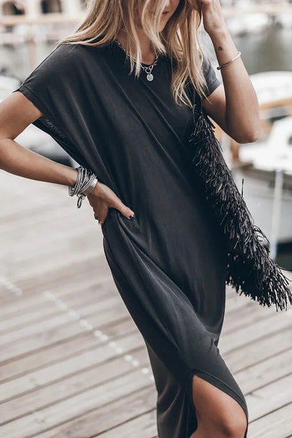 Émilie - Robe Maxi T-Shirt Oversize Indispensable, Confortable et Stylée pour Femmes