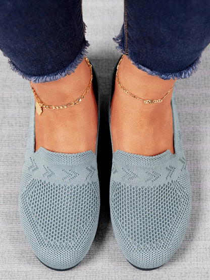 Olivia - Sandales en Maille Ademend Mocassins à Semelle Plate pour l'Été Idéales pour de Longues Promenades