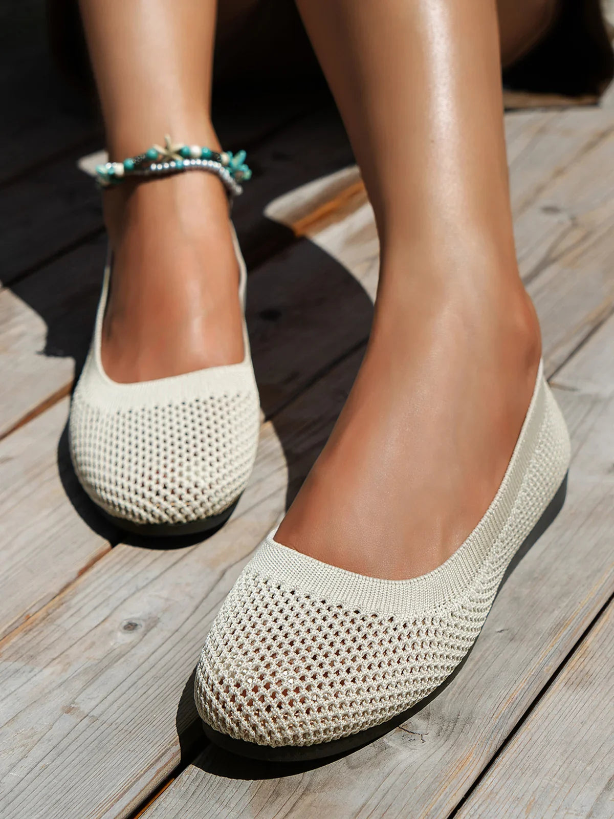 Sophia - Ballerines en Tissu Mesh Légères et Respirantes avec Semelle à Soutien Supplémentaire pour l'Été