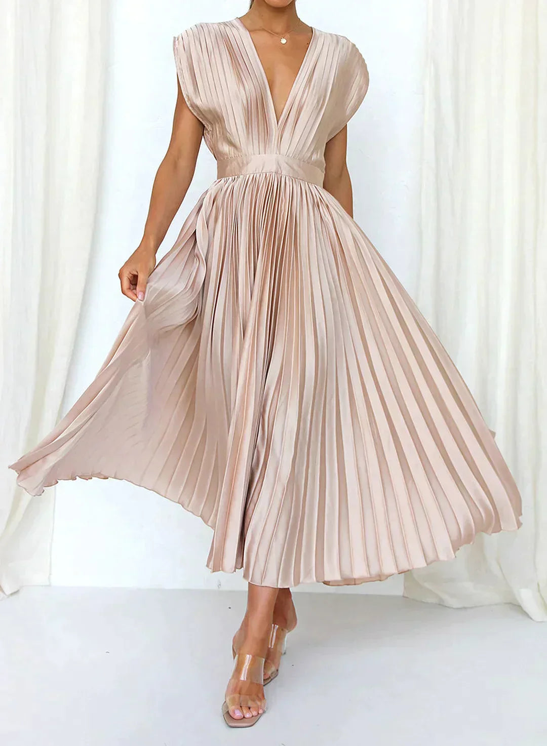 Isabella - Robe Midi Plissée