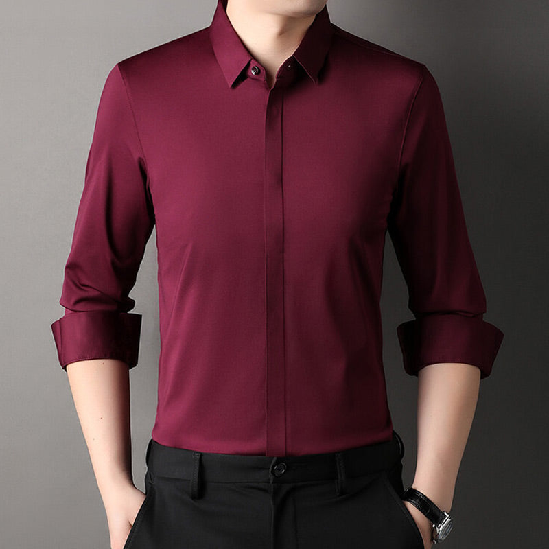 Théo - Chemise Mirabella Infroissable et Stretch Pour le Printemps et l’été, Élégante Pour Homme