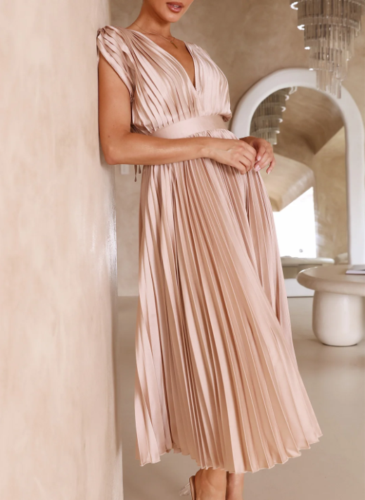 Isabella - Robe Midi Plissée