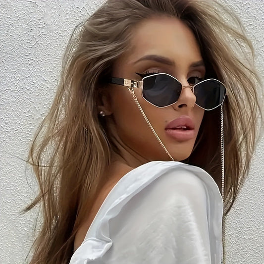 Elowen - Lunettes de Soleil Tendance avec Chaîne Dorée
