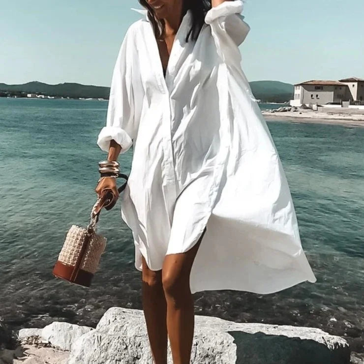 Alma - Robe Chemise de Plage Tendance et Légère
