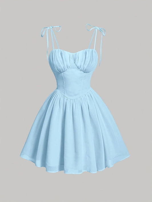 Louane - Robe Plissée en Chiffon