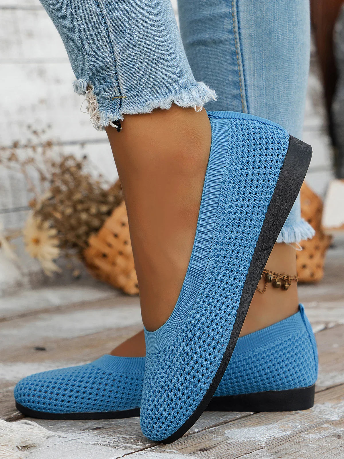 Sophia - Ballerines en Tissu Mesh Légères et Respirantes avec Semelle à Soutien Supplémentaire pour l'Été
