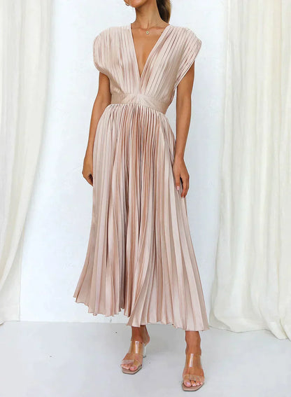 Isabella - Robe Midi Plissée