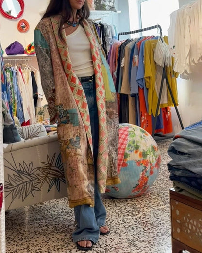 Néréa - Manteau Long Patchwork