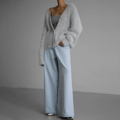 Hélia - Cardigan en Cachemire Tailleur avec 3 Boutons