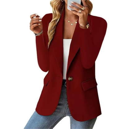 Livia - Blazer Féminin Décontracté à Manches Longues et à Boucles