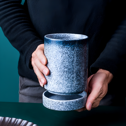 ClayAura - Porte-Couverts en Céramique Fait Main