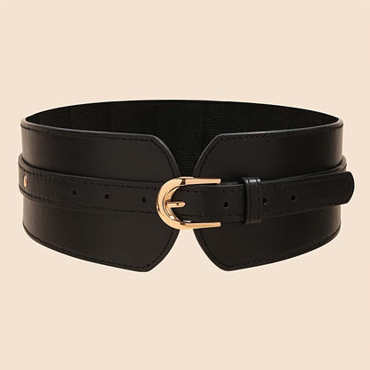 Alice - Ceinture Large en Cuir Vegan avec Fermeture Dorée