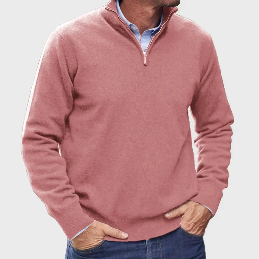 Narcisse - Pull zippé en cachemire italien pour homme