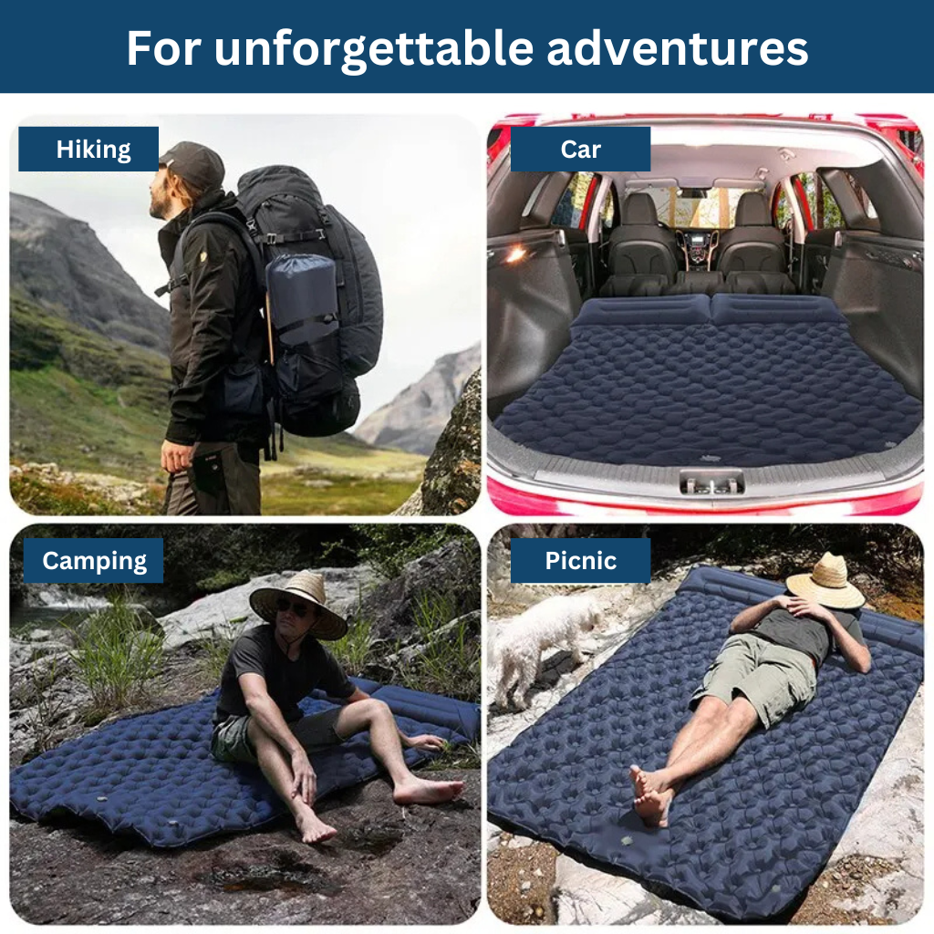 Elowen - NaturVibes le Matelas Gonflable le Plus Compact pour le Camping 2 Personnes