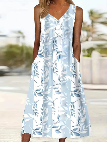 Camélia – Ensemble Deux Pièces Élégant  Gilet Uni et Robe à Fleurs avec Encolure Ronde