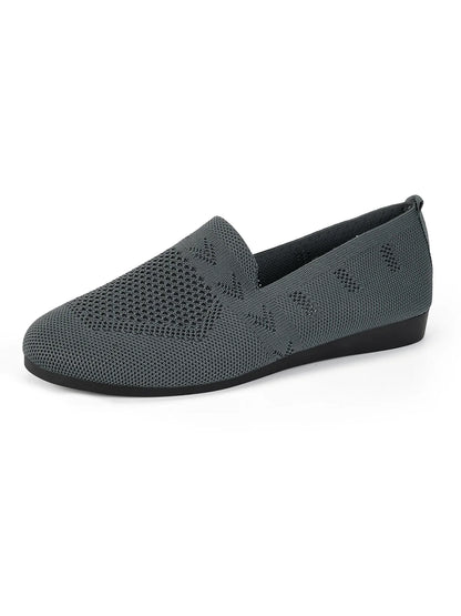 Olivia - Sandales en Maille Ademend Mocassins à Semelle Plate pour l'Été Idéales pour de Longues Promenades