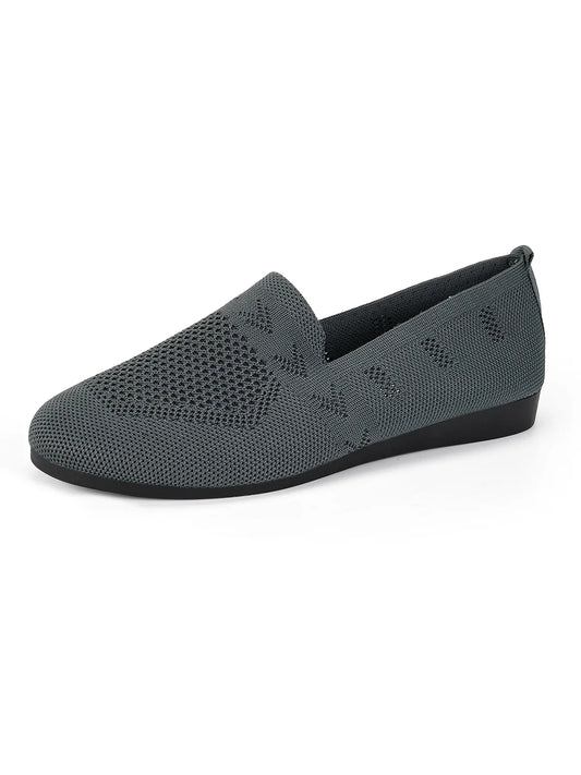 Olivia - Sandales en Maille Ademend Mocassins à Semelle Plate pour l'Été Idéales pour de Longues Promenades