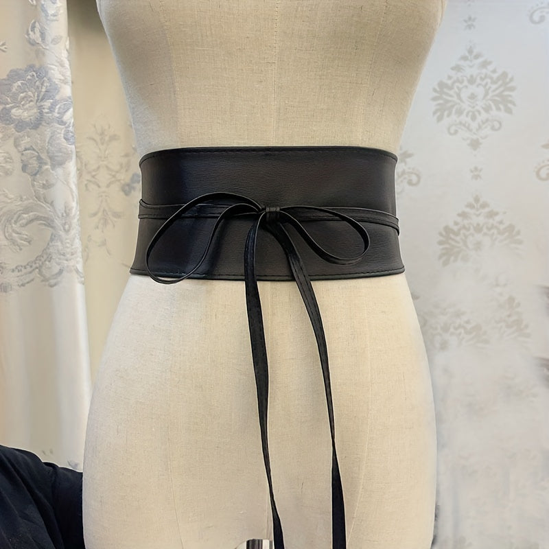 Juliette - Ceinture Large en Cuir Vegan, Modèle Tendance, Adaptable à Toutes les Tailles