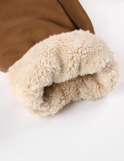 Ella - Pantalons de survêtement en molleton avec poignets en fourrure