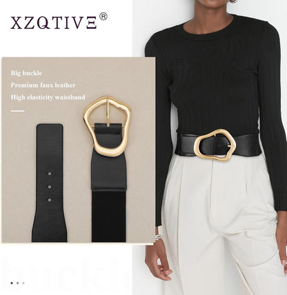 Margaux - Ceinture élastique large avec design abstrait pour femmes