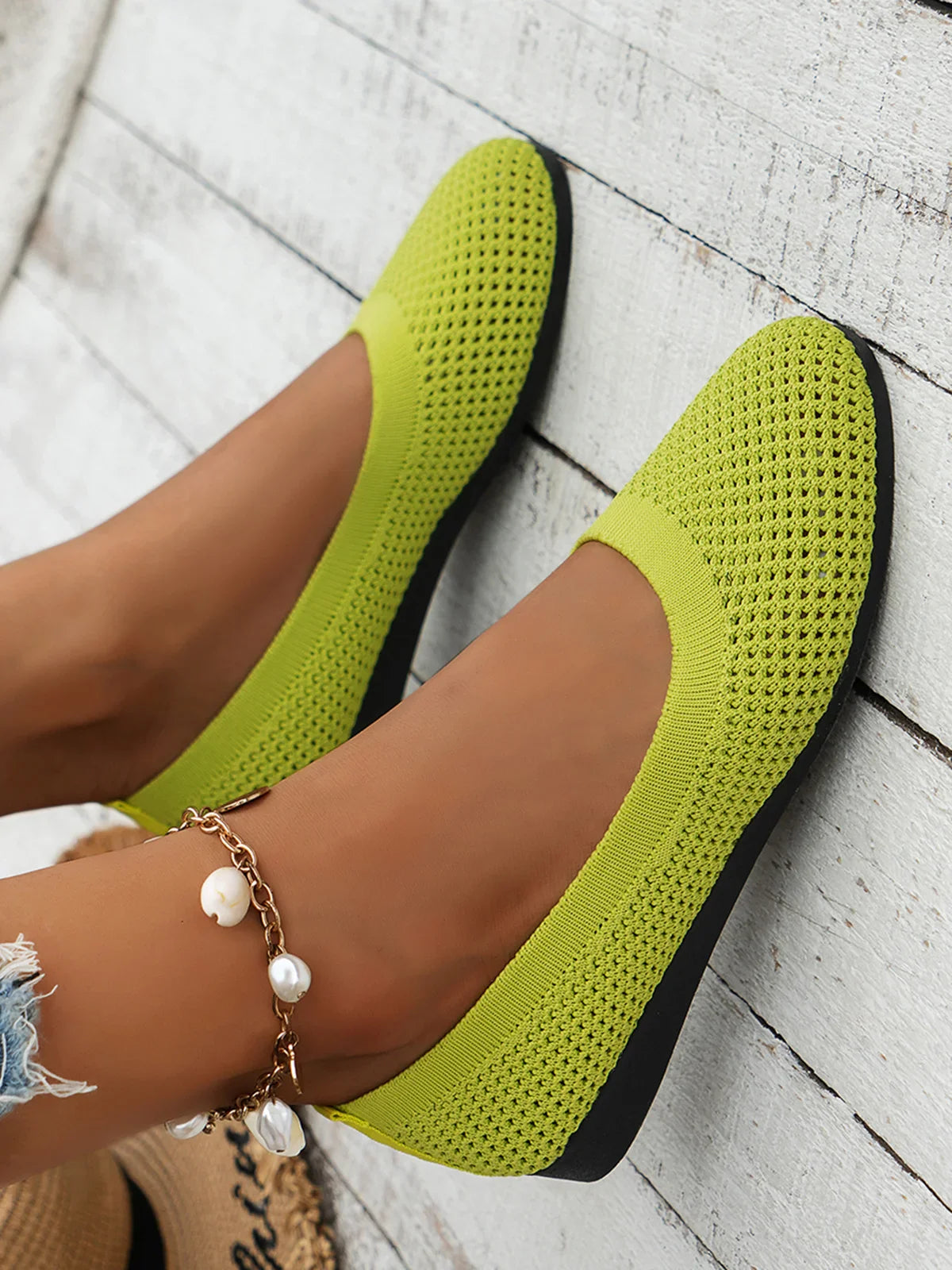Sophia - Ballerines en Tissu Mesh Légères et Respirantes avec Semelle à Soutien Supplémentaire pour l'Été