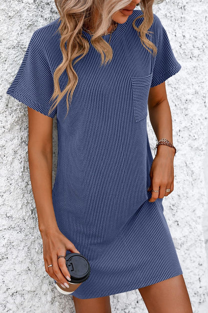 Megan – Robe Mini T-shirt à Manches Courtes
