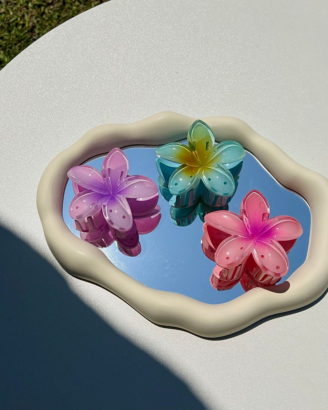 Eva - Barrette en Résine Florale