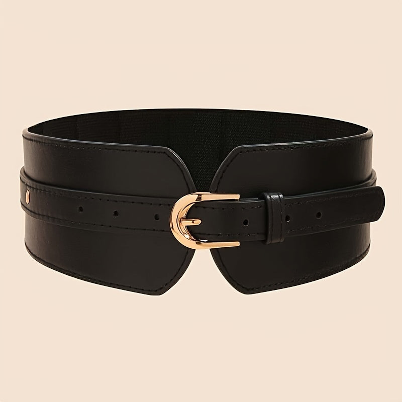 Alice - Ceinture Large en Cuir Vegan avec Fermeture Dorée