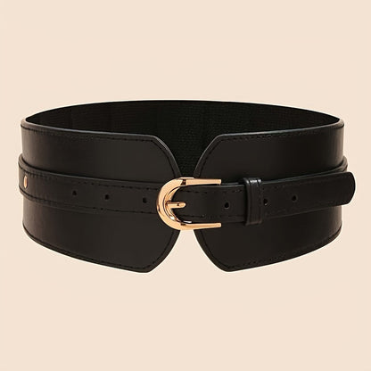 Alice - Ceinture Large en Cuir Vegan avec Fermeture Dorée