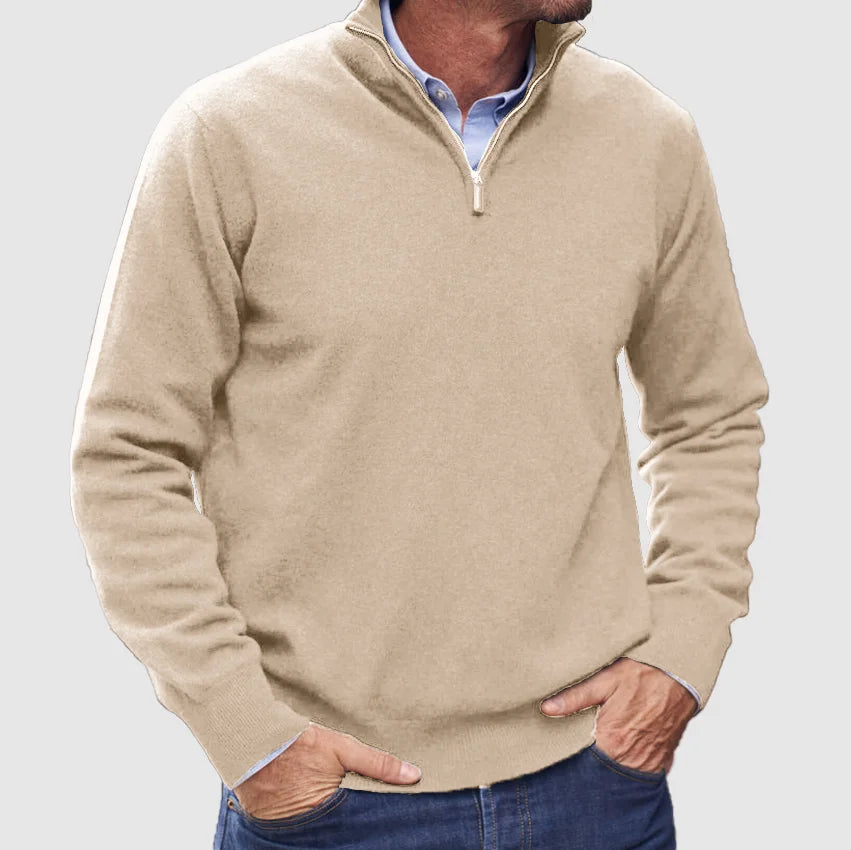 Narcisse - Pull zippé en cachemire italien pour homme