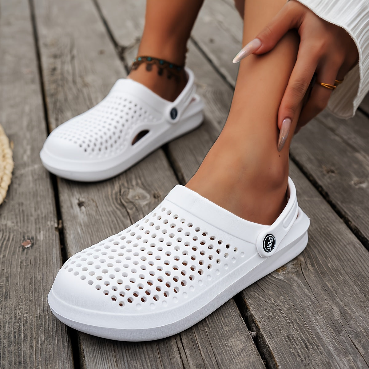 Elara - Sabots orthopédiques tendance et confortables en EVA, avec semelle épaisse et perforations respirantes