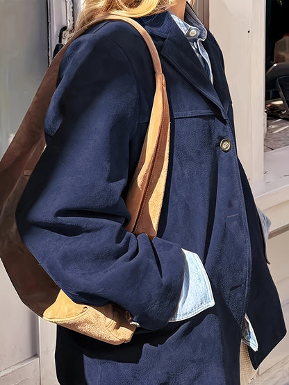 Lyra - Veste Classique Vintage en Daim