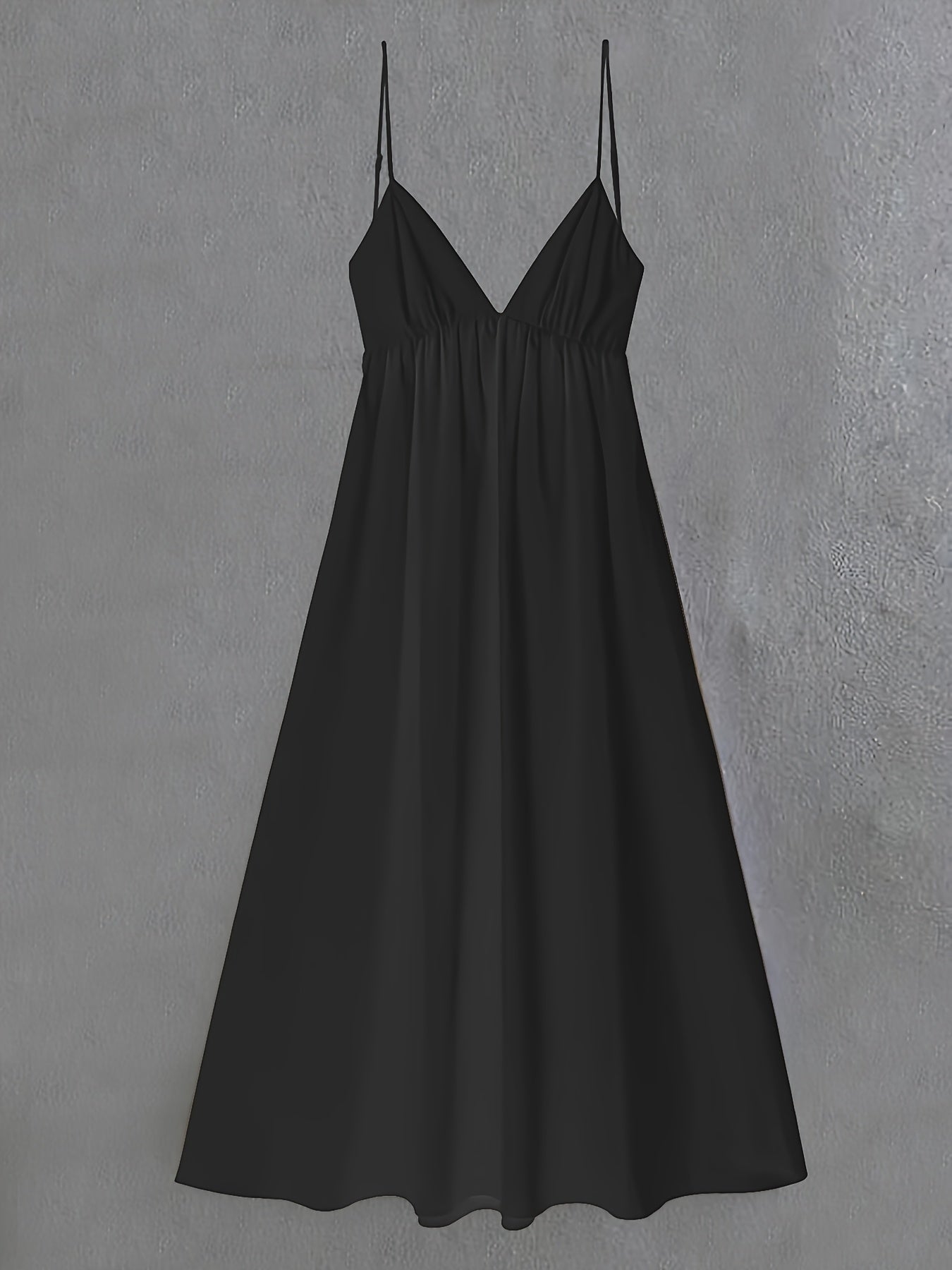 Maëlys - Robe d'Été Ample à Dos Nu  Décolleté en V et Bretelles Spaghetti