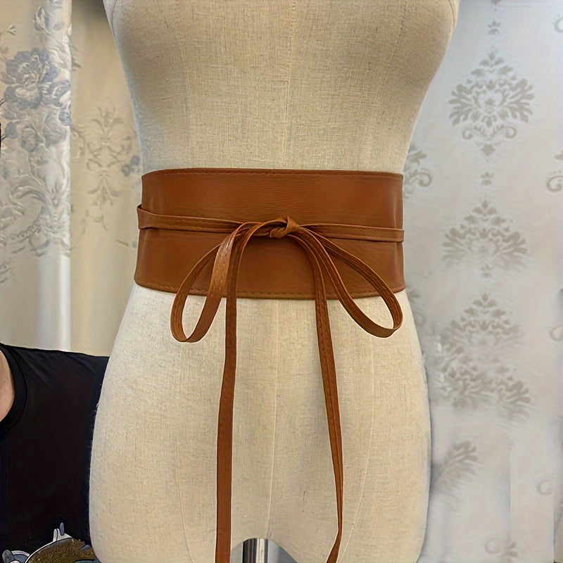 Juliette - Ceinture Large en Cuir Vegan, Modèle Tendance, Adaptable à Toutes les Tailles