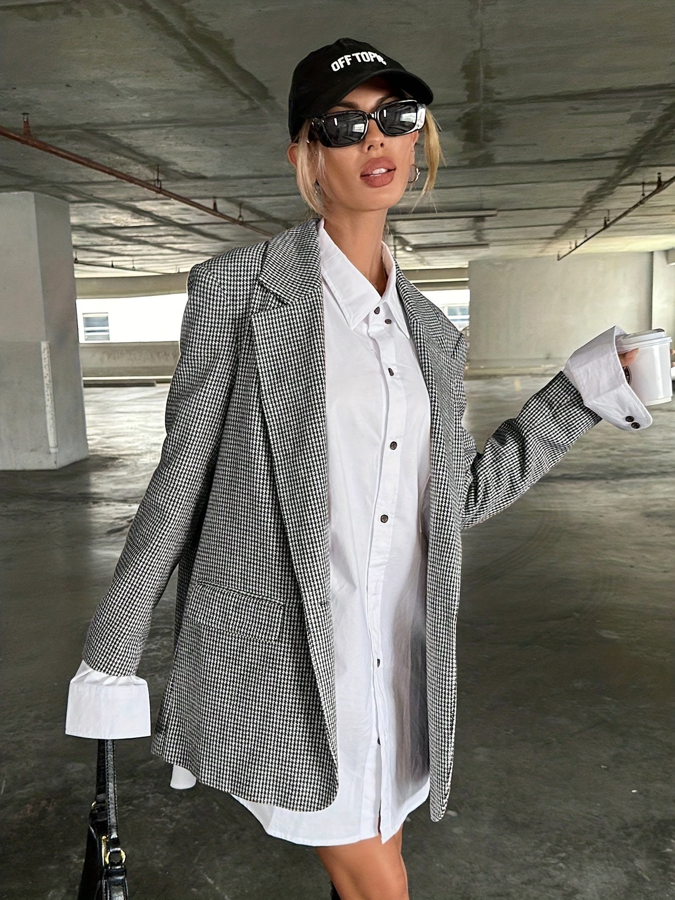 Florélie - Blazer Long Beige Élégant pour Femme | Business Casual – Veste de Printemps Parfaite