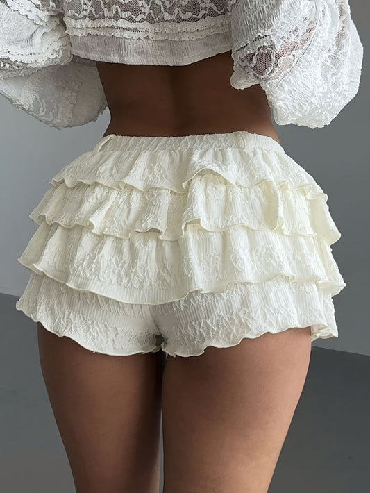 Océane - Mini Short Plissé en Chiffon