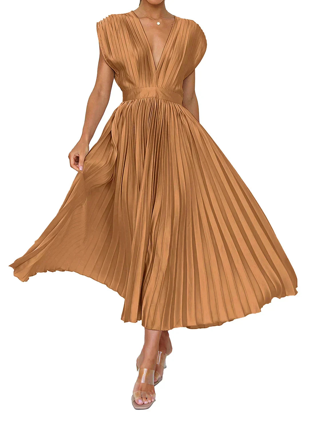 Isabella - Robe Midi Plissée