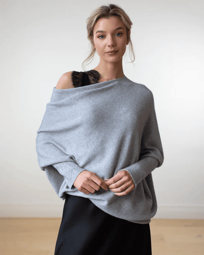 Rosalie - Pull Ample en Cachemire de Luxe à Épaules Dénudées Pour le Printemps