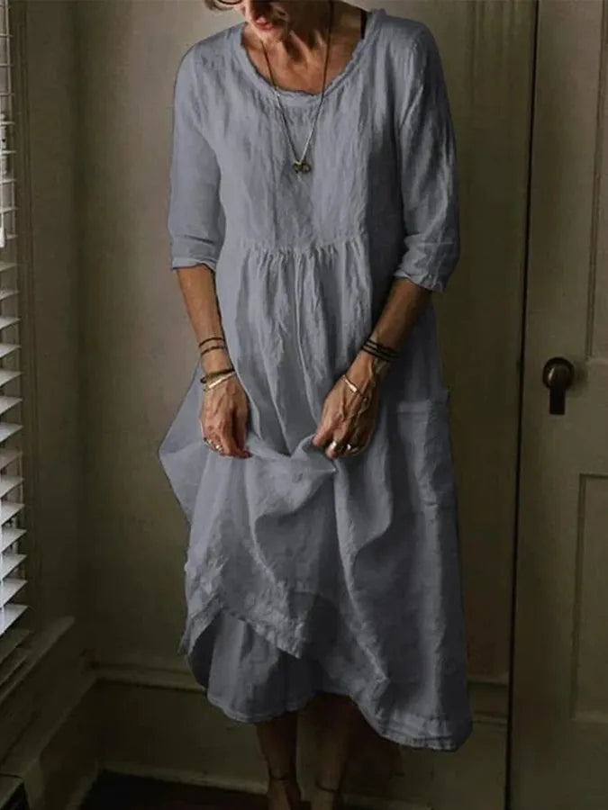 Olivia - Robe Décontractée en Lin