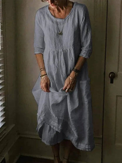 Olivia - Robe Décontractée en Lin