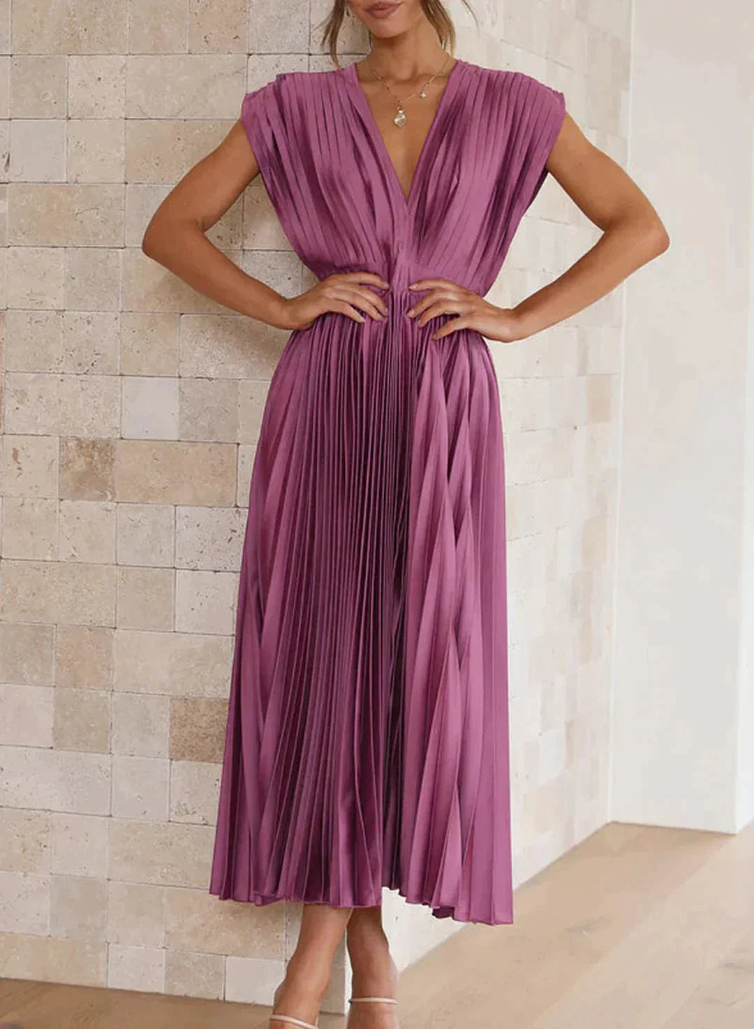 Isabella - Robe Midi Plissée